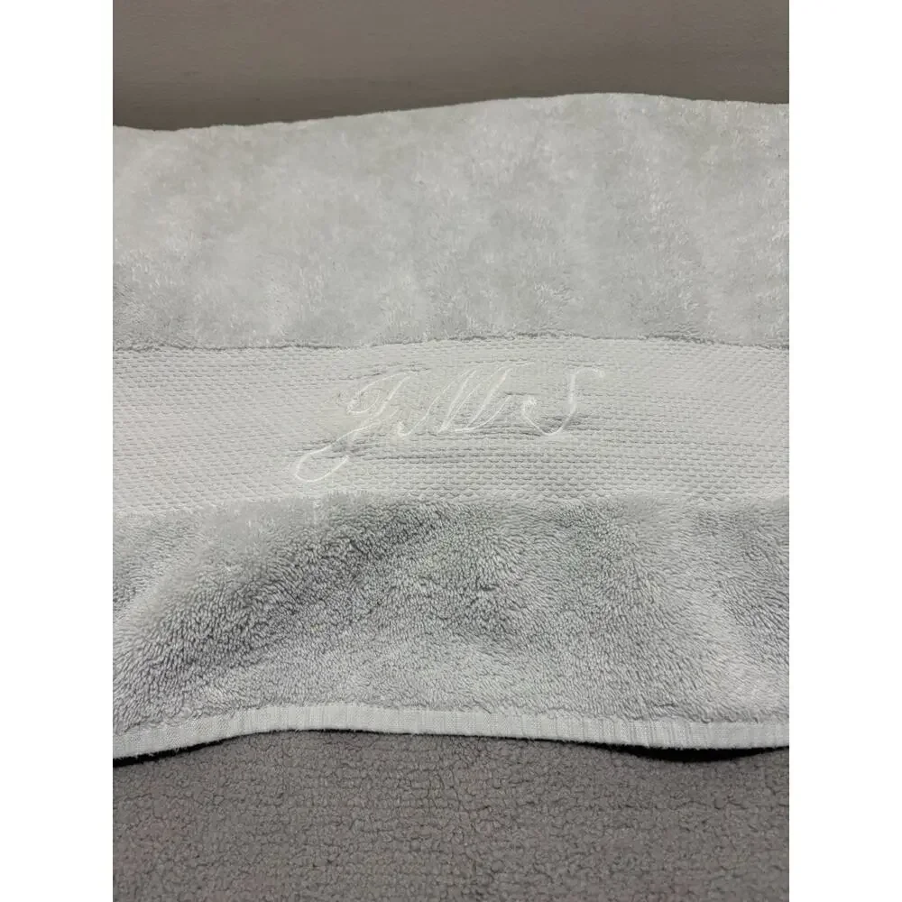 FRONTGATE Resort Collection Turkish Oversized Bath Towel Light Green Monogrammed
